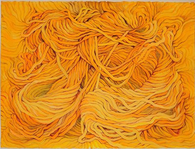 Wool Yellow, 2013 (gouache på papper) av Jeanne Maze