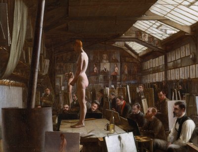 Bouguereaus Atelier på Académie Julian, Paris av Jefferson David Chalfant