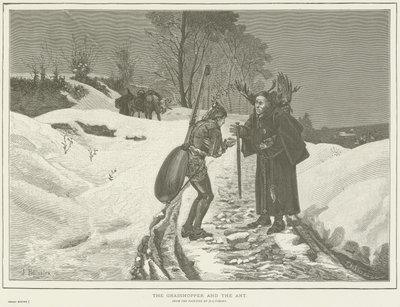Gräshoppan och myran av Jehan Georges Vibert