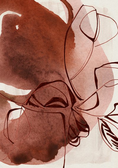 Abstrakta botaniska linjer av Jenja Braun
