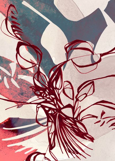 Abstrakta blomstermönster av Jenja Braun