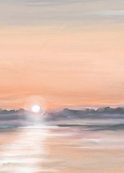 En fridfull spegelbild av solnedgången av Jenna Alheit