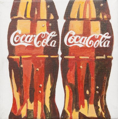 Coca Cola-flaskor (akryl) av Jennifer Abbott