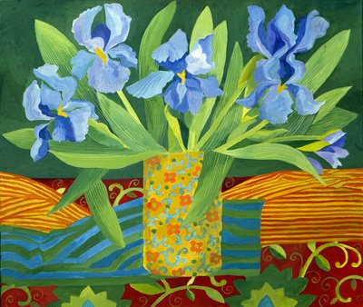 Iris, 2014 (akryl på duk) av Jennifer Abbott