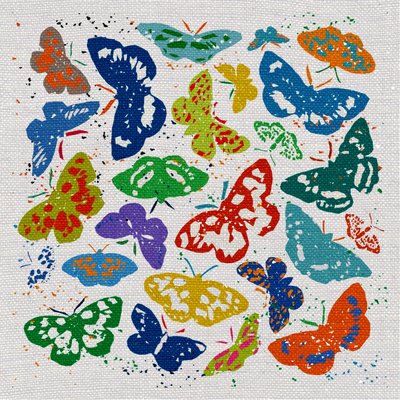 Dancing Butterflies, 2022 (blandade media) av Jenny Frean