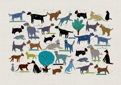 Dog Love, 2024 (blandteknik) av Jenny Frean