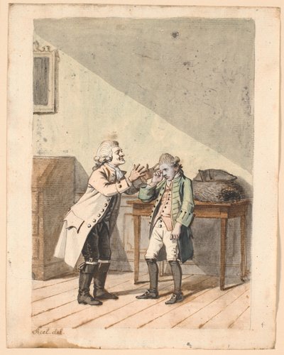 En scen av P.A. Heibergs "De Vonner og de Vanner". av Jens Juel