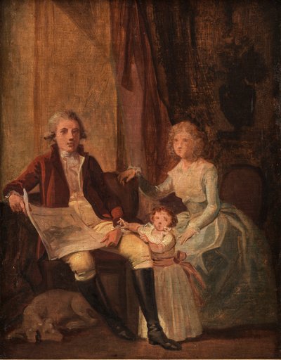 Peder Anker med hustru och dotter av Jens Juel