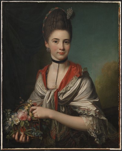 Porträtt av Anna Elisabeth Battier, född Storp av Jens Juel