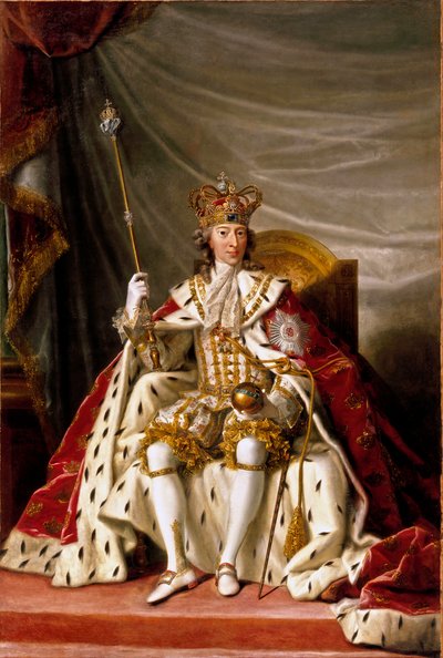 Porträtt av kung Christian VII av Danmark, 1789. av Jens Juel