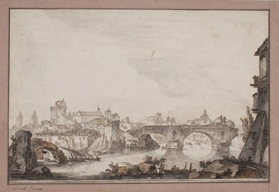 Capriccio med bla Trasig bro. Rom av Jens Petersen Lund