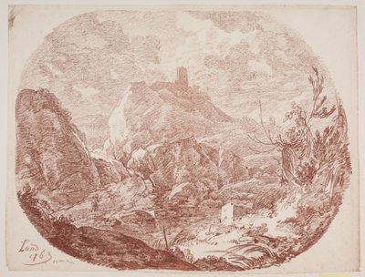 Italienskt fantasilandskap av Jens Petersen Lund