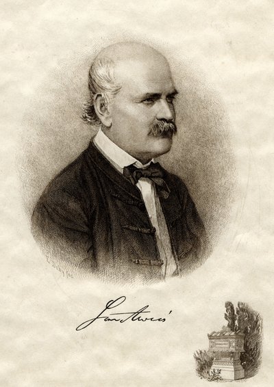Porträtt av Ignaz Philipp Semmelweis 1818-1865 av Jenö Eugen Doby