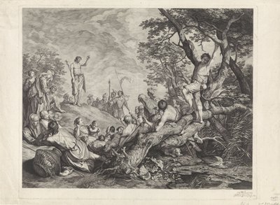 Johannes Döparen predikar i öknen av Jeremias Falck
