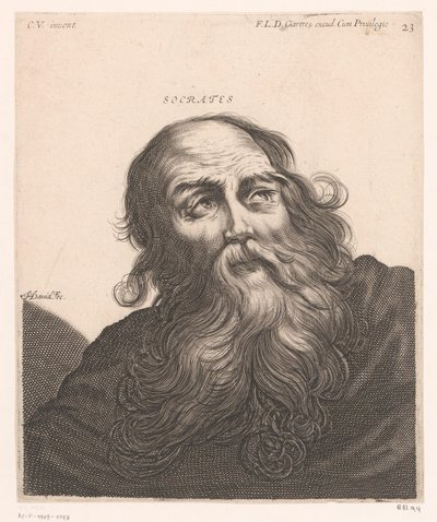 Porträtt av Sokrates Sokrates (titel på objekt) Byster av filosofer och kungar (serietitel) av Jerôme David