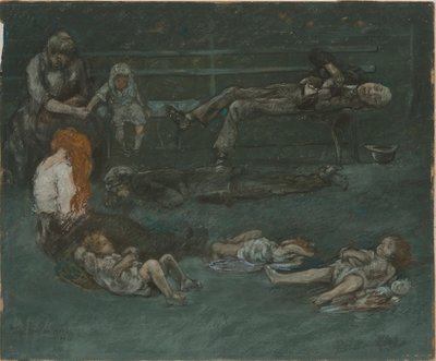 Parkbänk på natten, 1909. av Jerome Myers