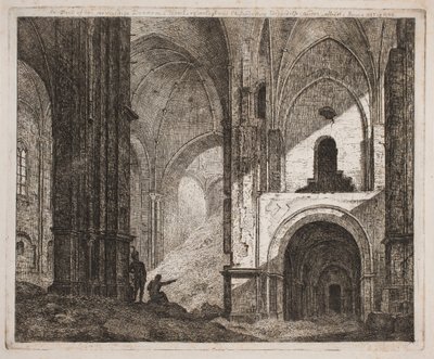 Interiör från samma ruin 1806 av Jes Bundsen