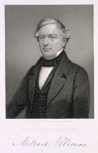 Millard Fillmore, graverad av Thomas B. Welch (1814-74) efter en daguerreotypi av Jesse H. Whitehurst