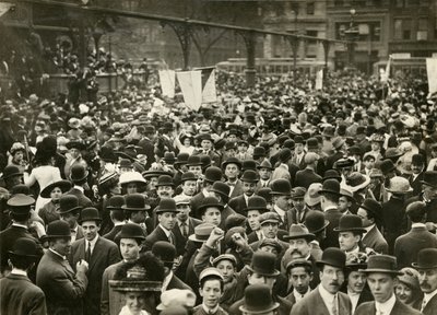 Folkmassa på Union Square vid Suffrage Meeting, ca 1905-11 (foto av gelatinsilver) av Jessie Tarbox Beals