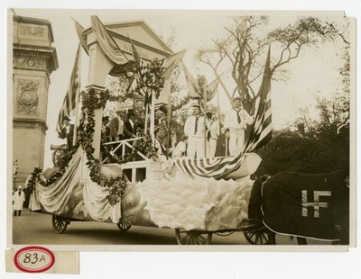 Historical Parade Float No 47 Välkommen till Lafayette av Jessie Tarbox Beals