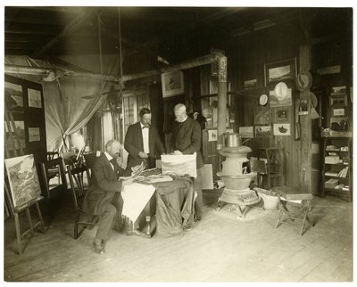 Från vänster till höger: Cullen Yates - skymt - Walter Dean, ca 1905-11 (foto av gelatinsilver) av Jessie Tarbox Beals