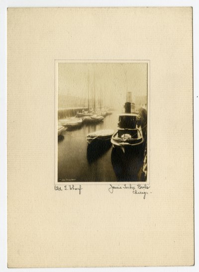 Old T Wharf, c.1902-10 (gelatinsilverfoto) av Jessie Tarbox Beals