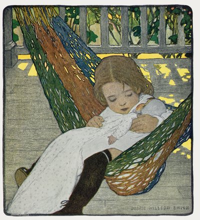 Gungande babydocka att sova av Jessie Willcox Smith