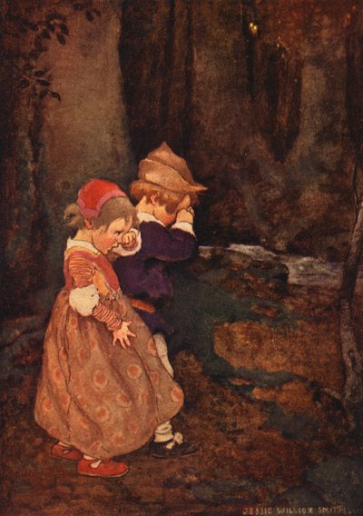 Babes in the Wood (färglitografi) av Jessie Willcox Smith