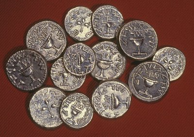 En skatt av siklar, Herodian Jerusalem, c.66-70 AD (silver) av Jewish School