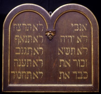 Table de la Loi eller Decalogue. Synagogan i Bergheim (Alsace). 1800-talet. av Jewish School