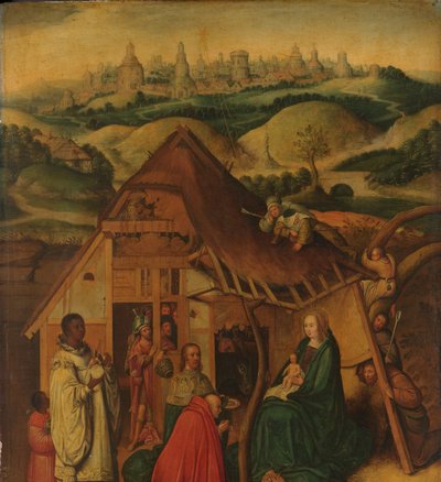 Tillbedjan av Magi av Jheronimus Bosch (copy after)