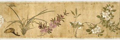 Hundra blommor, tidigt 1600-tal (målat siden) (detalj: se även 207347-58) av Jiayan Chen