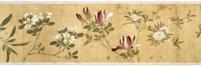 Hundra blommor, tidigt 1600-tal (målat siden) (detalj: se även 207347-58) av Jiayan Chen