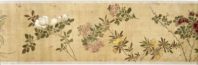 Hundra blommor, tidigt 1600-tal (målat siden) (detalj: se även 207347-58) av Jiayan Chen