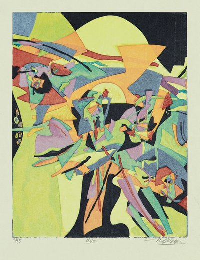 Clytie, 2013 (träsnitt) av Jim Monson