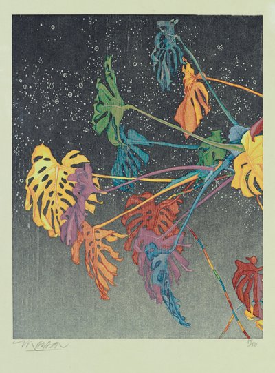 Diptyk A, 2011 (träsnitt) av Jim Monson