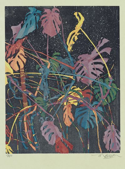 Diptyk B, 2011 (träsnitt) av Jim Monson