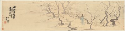 Söker inspiration bland plommonblommorna, 1761 av Jin Nong