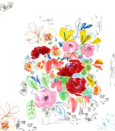 Blommig skiss 3 av Jo Chambers