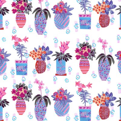 House Plants, 2014, (collage, papper, penna och bläck, gicleetryck) av Jo Chambers