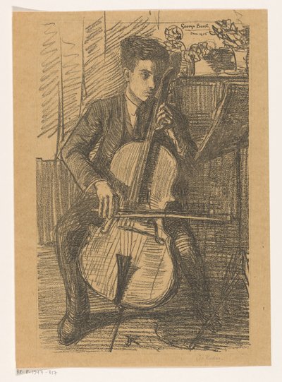 George Bacot spelar cello av Jo Koster (signed by artist)
