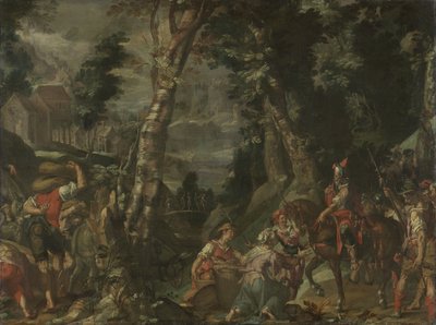 Möte mellan David och Abigail av Joachim Anthonisz. Wtewael