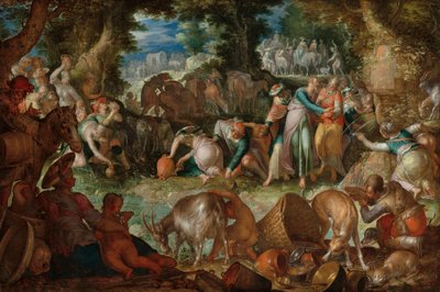 Moses slår klippan av Joachim Anthonisz Wtewael