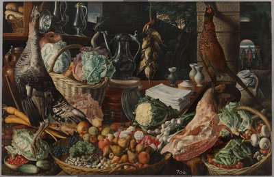 Köksscen med Kristus vid Emmaus av Joachim Beuckelaer