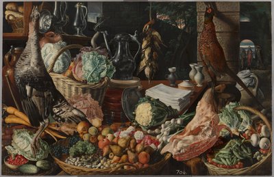 Köksscen med Kristus vid Emmaus av Joachim Beuckelaer