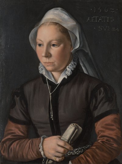 Porträtt av en ung kvinna av Joachim Beuckelaer