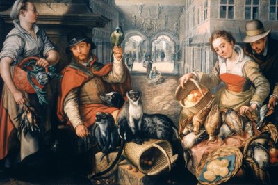 Säljare av exotiska djur av Joachim Beuckelaer