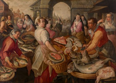 Fiskmarknad av Joachim Beuckelaer or Bueckelaer