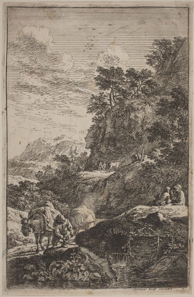 Landskap på Salvator Rosas sätt av Joachim Franz Beich