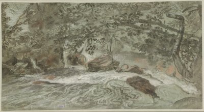 Forsar med överhängande grenar (verso) av Joachim Franz Beich
